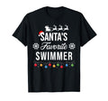Santa'S Favorite Swimmer Swimming Christmas Pajamas Unisex T-shirt, Sweatshirt, Hoodie (1)