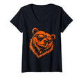 Bear Sunglasses City Skyline Reflection V-Neck Unisex T-shirt, Sweatshirt, Hoodie (1)