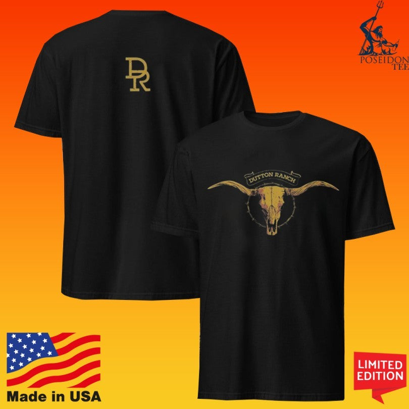 Dutton Ranch Longhorn Cowboy Style T-shirt