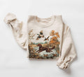 Retro Boykin Spaniel Mallard Ducks Hunting Sweatshirt