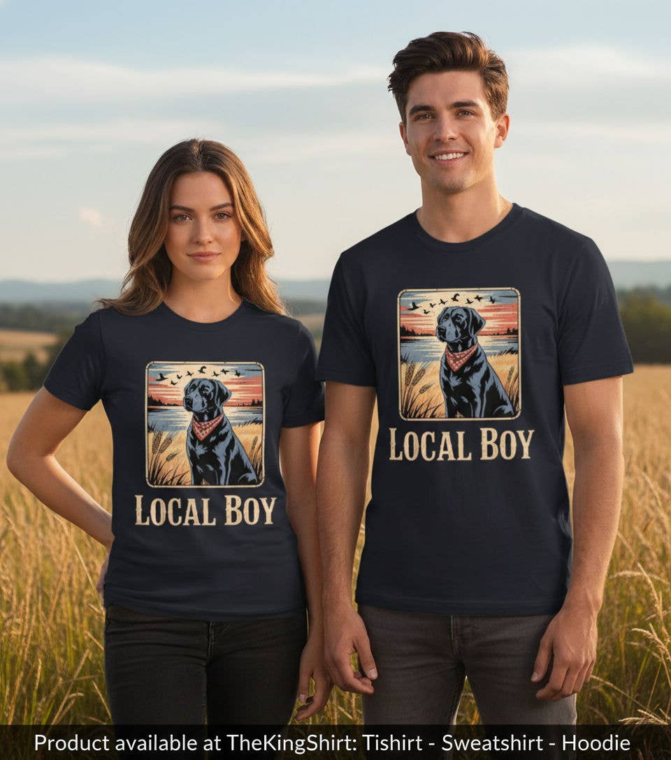 Vintage lb Black Lab Dog Graphic T-Shirts