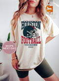 Retro Houston Football Shirt - Trendy Game Day Tee