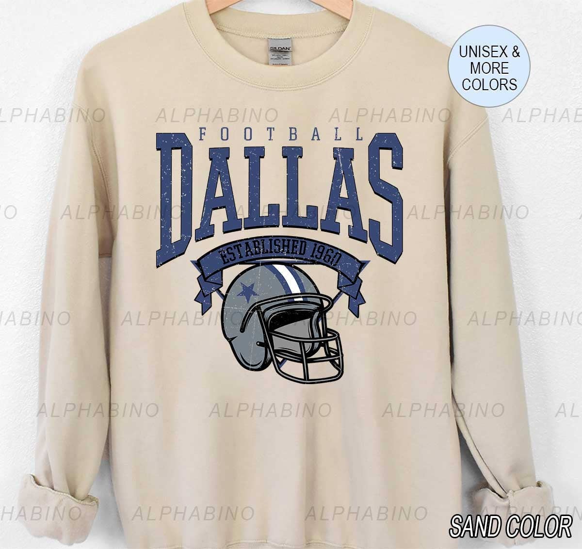 Dallas Cowboys Crewneck Vintage Tee For Football Fans
