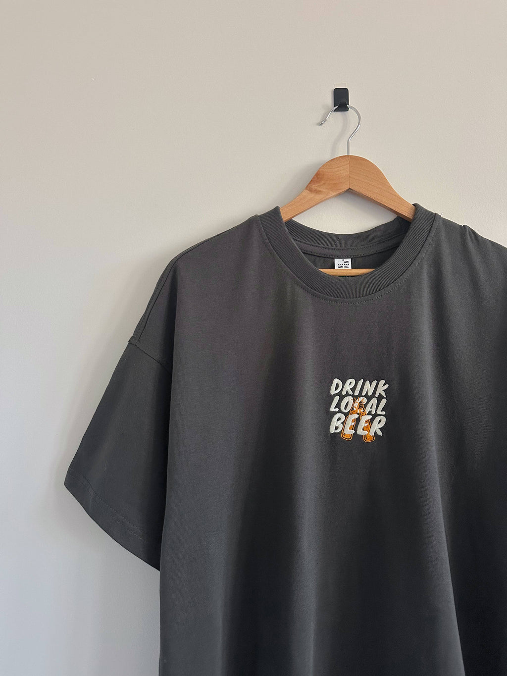 Drink Local Beer T-Shirt - Asphalt