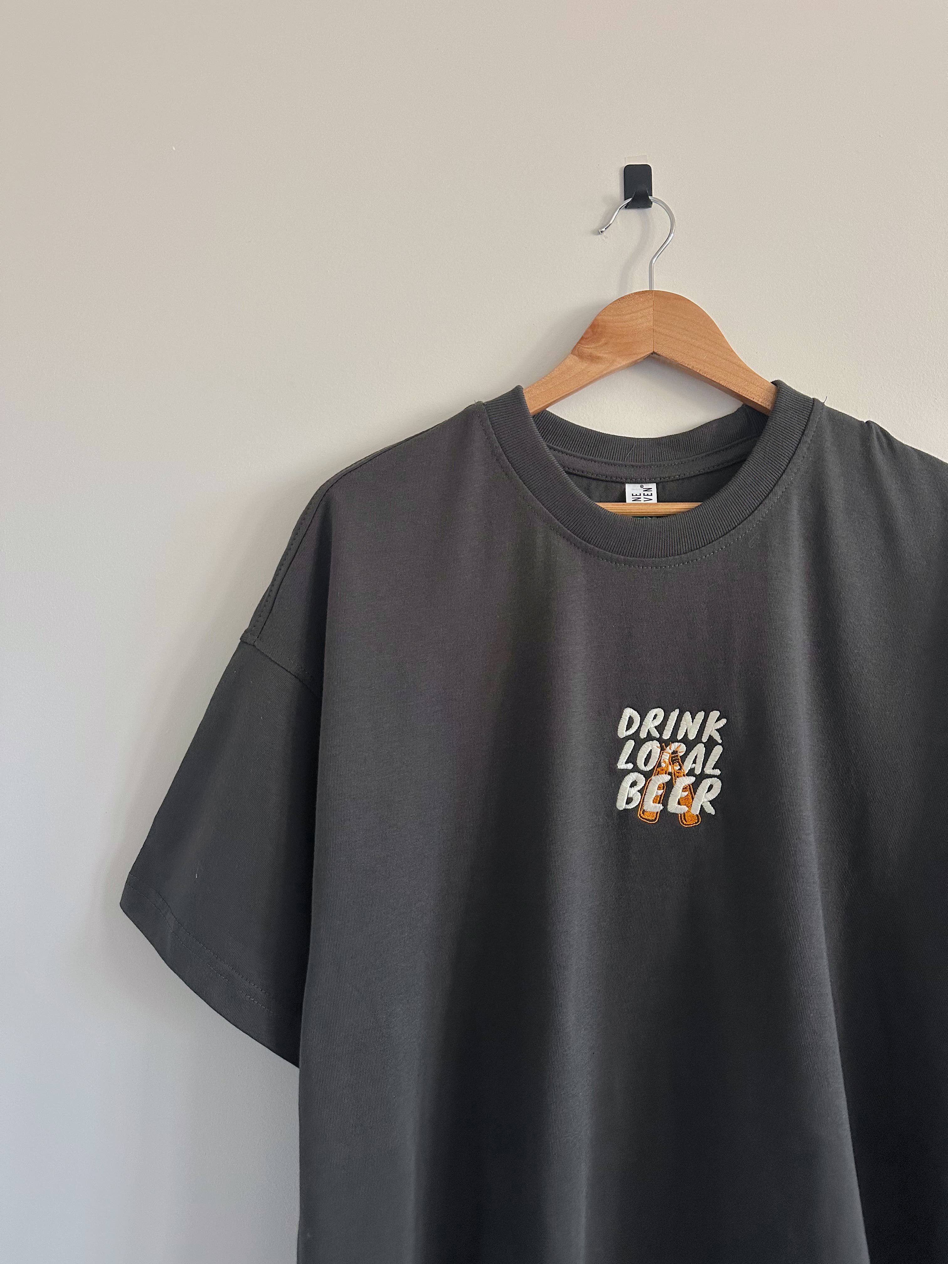 Drink Local Beer T-Shirt - Asphalt