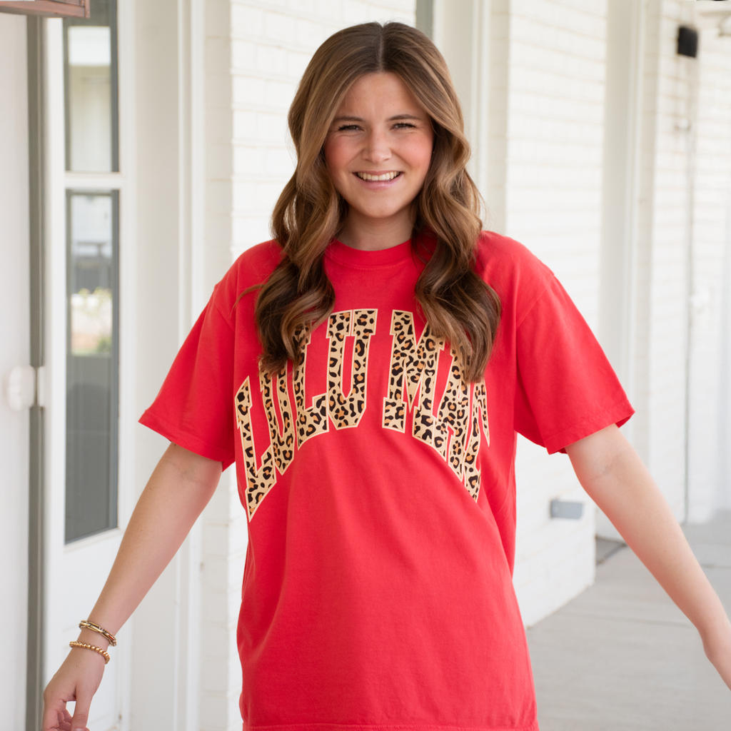 LM-LP-1000 Leopard Adult Paprika Comfort Colors Tee