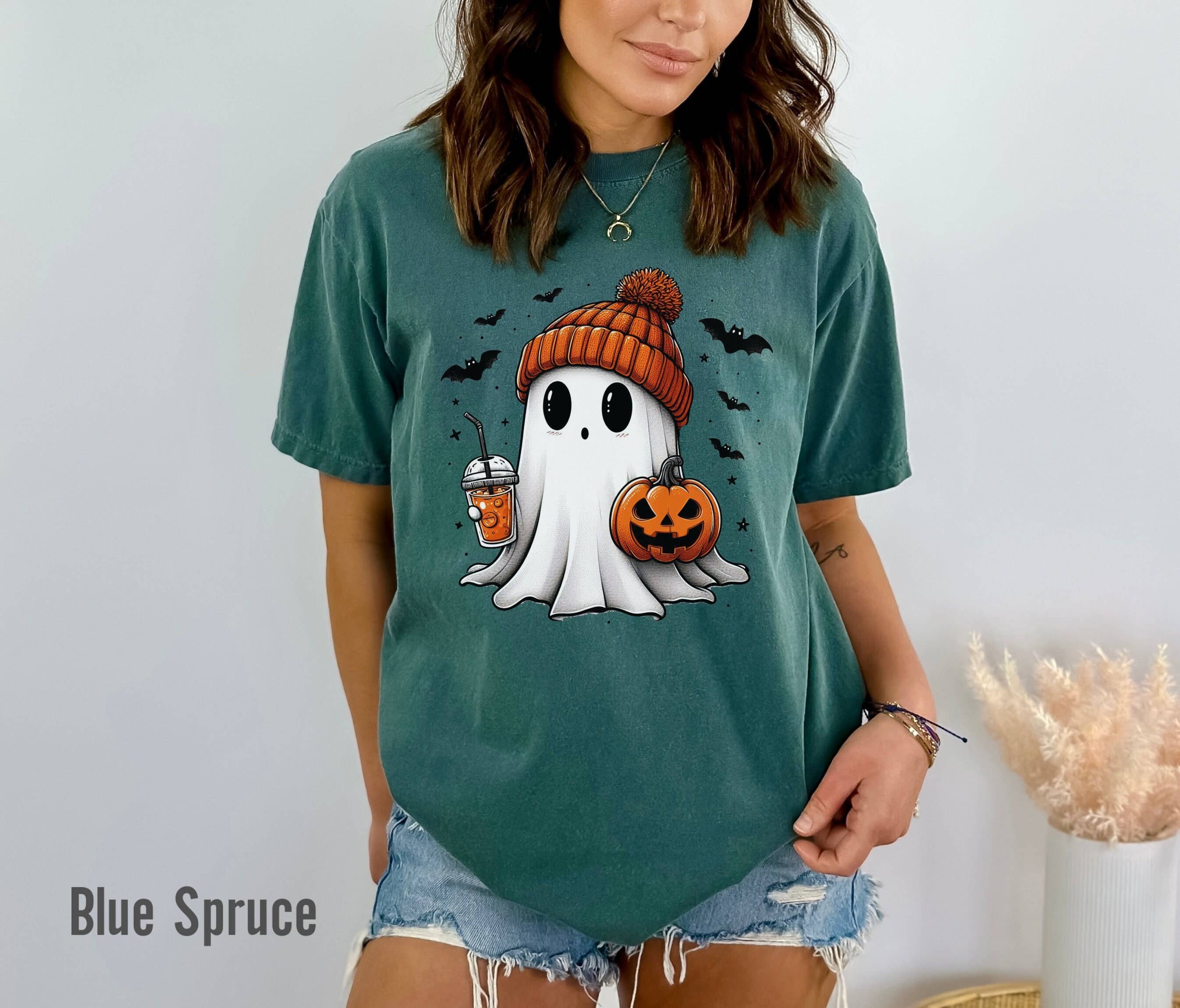 Cute Halloween Ghost Comfort Colors Shirt - Spooky Gift Tee