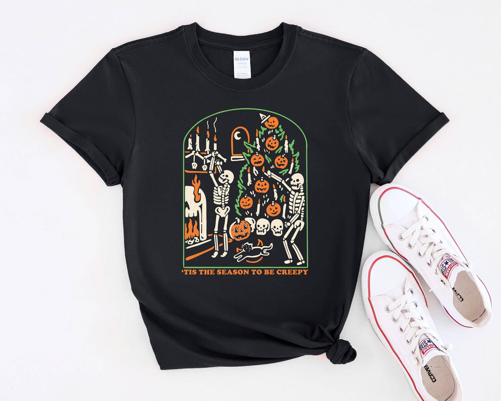 Tis the Season To Be Creepy Halloween Shirt - Funny Tee