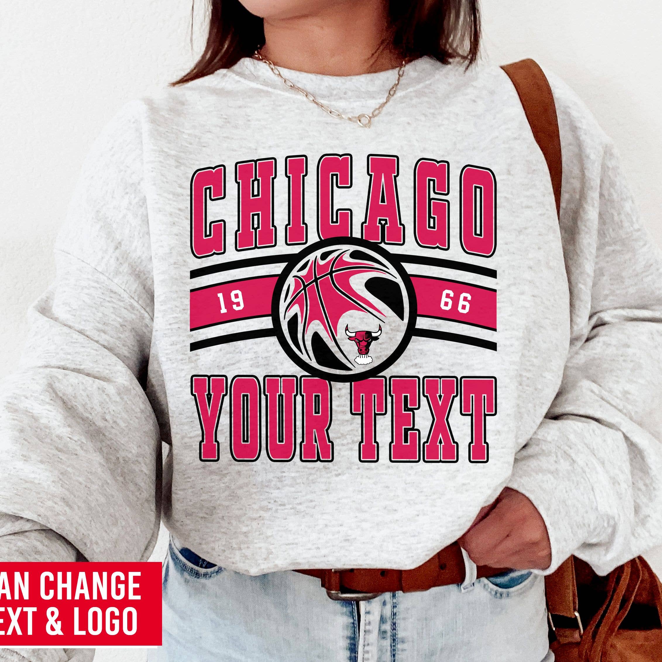 Vintage Chicago Bulls Basketball Fan Sweatshirt