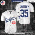 Elvis Presley 35 La Dodgers Baseball Jersey