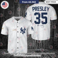 Elvis Presley 35 New York Yankees Baseball Jersey