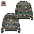 Evil Dead Movie Santa Snowflake Pattern Ugly Christmas Sweater Black