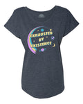 Women's Exhausted By Existence Scoop Neck T-Shirt