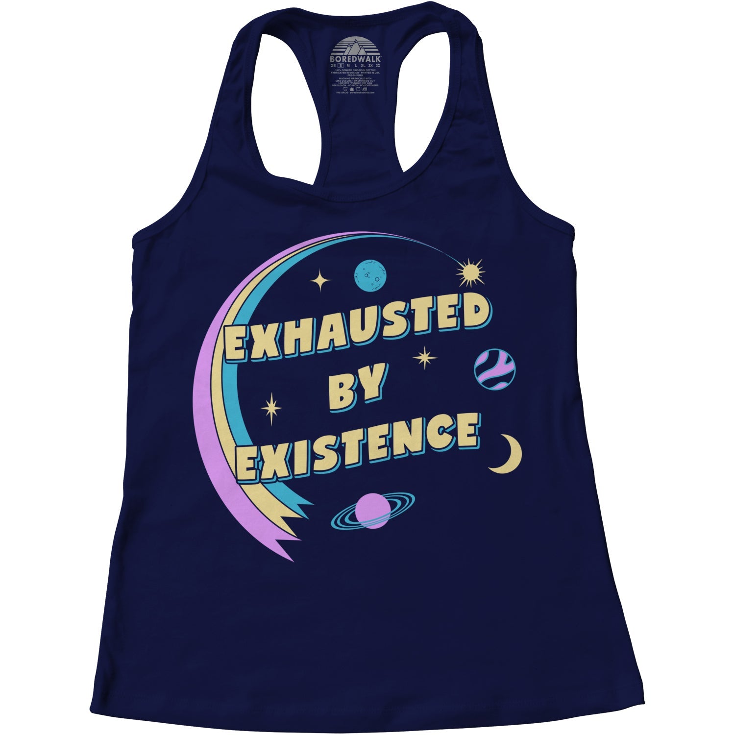 Women's Exhausted By Existence Racerback Tank Top