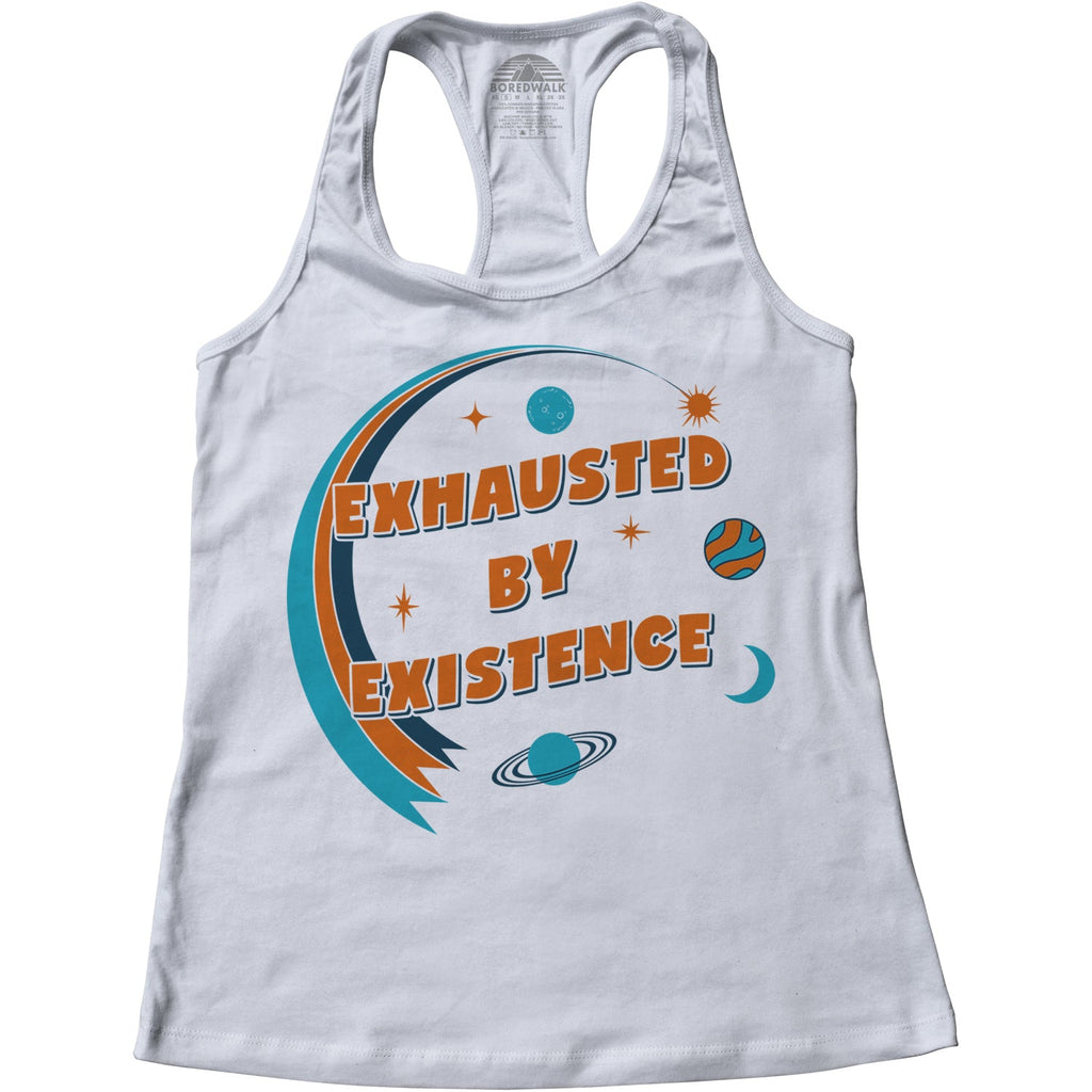 Women's Exhausted By Existence Racerback Tank Top