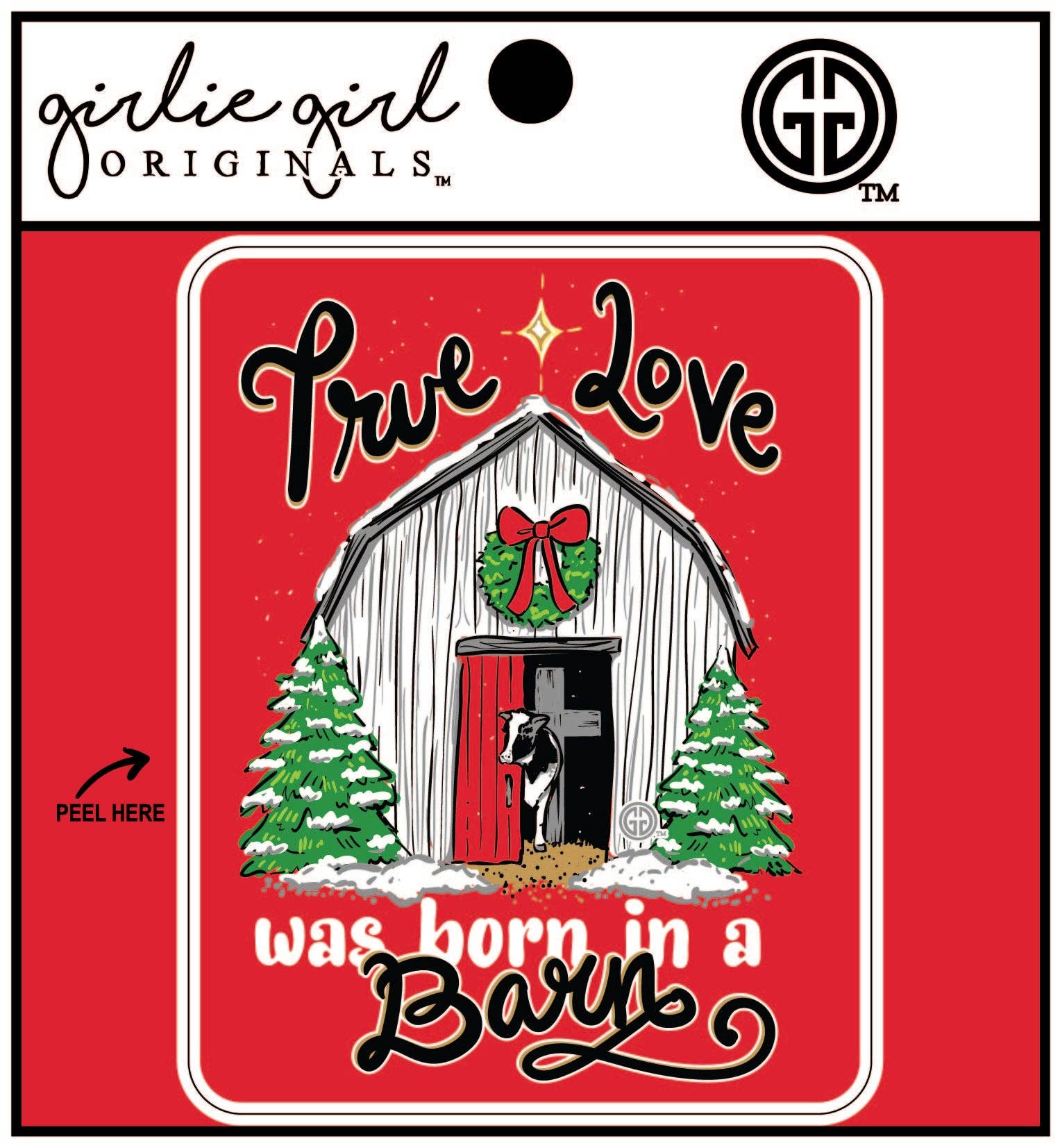 Decal/Sticker 2431 Born in A Barn