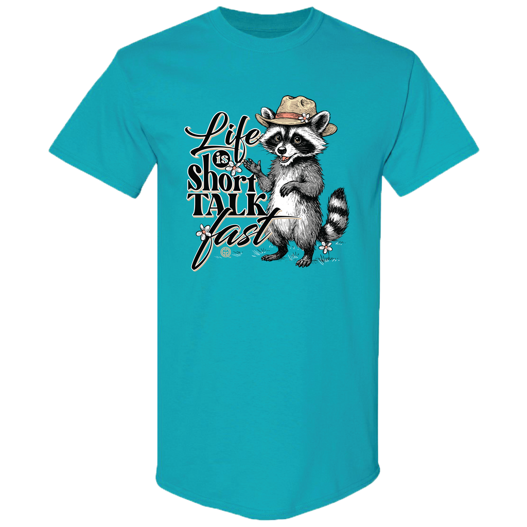 GGO-2792 Talk Fast Raccoon- Tropical Blue