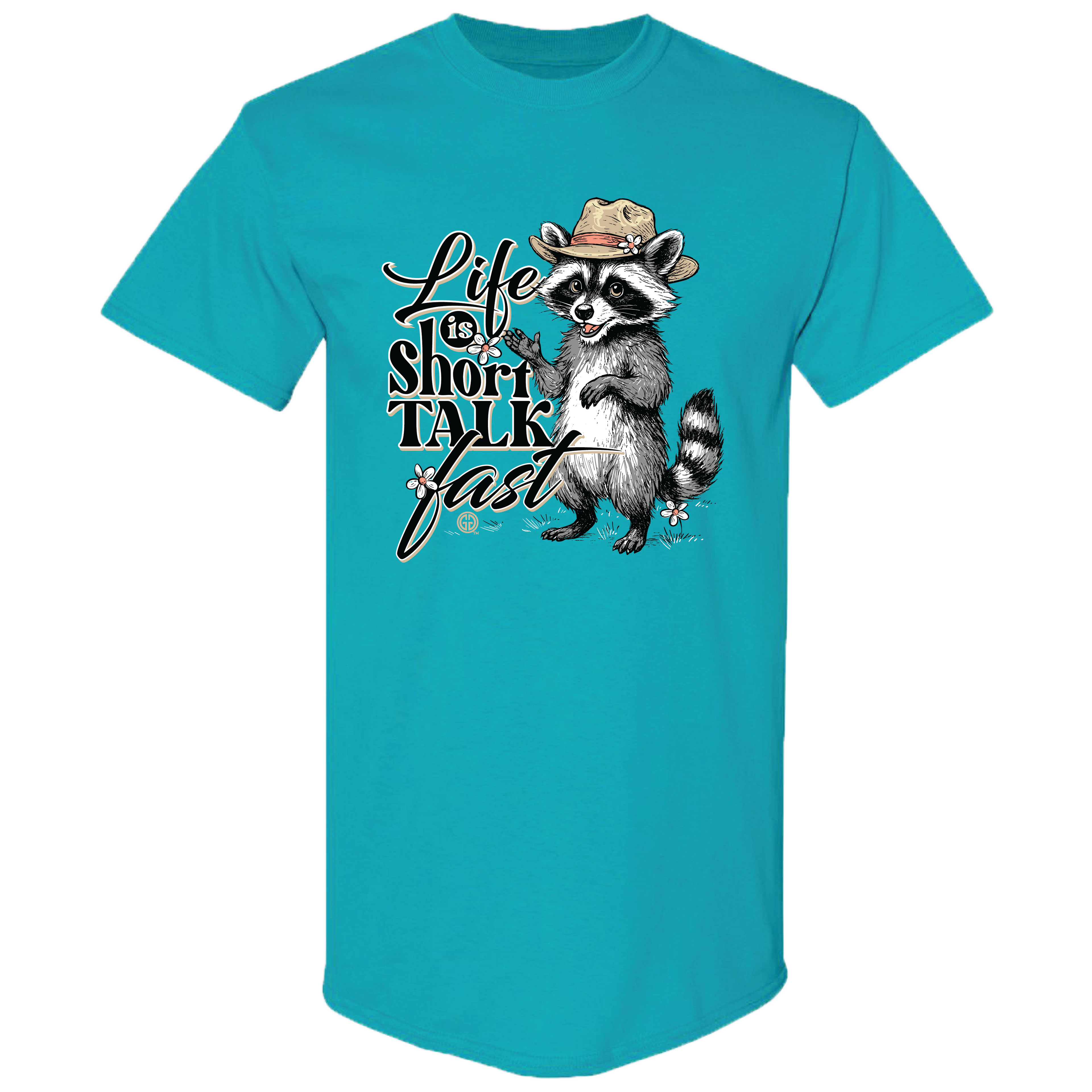 GGO-2792 Talk Fast Raccoon- Tropical Blue