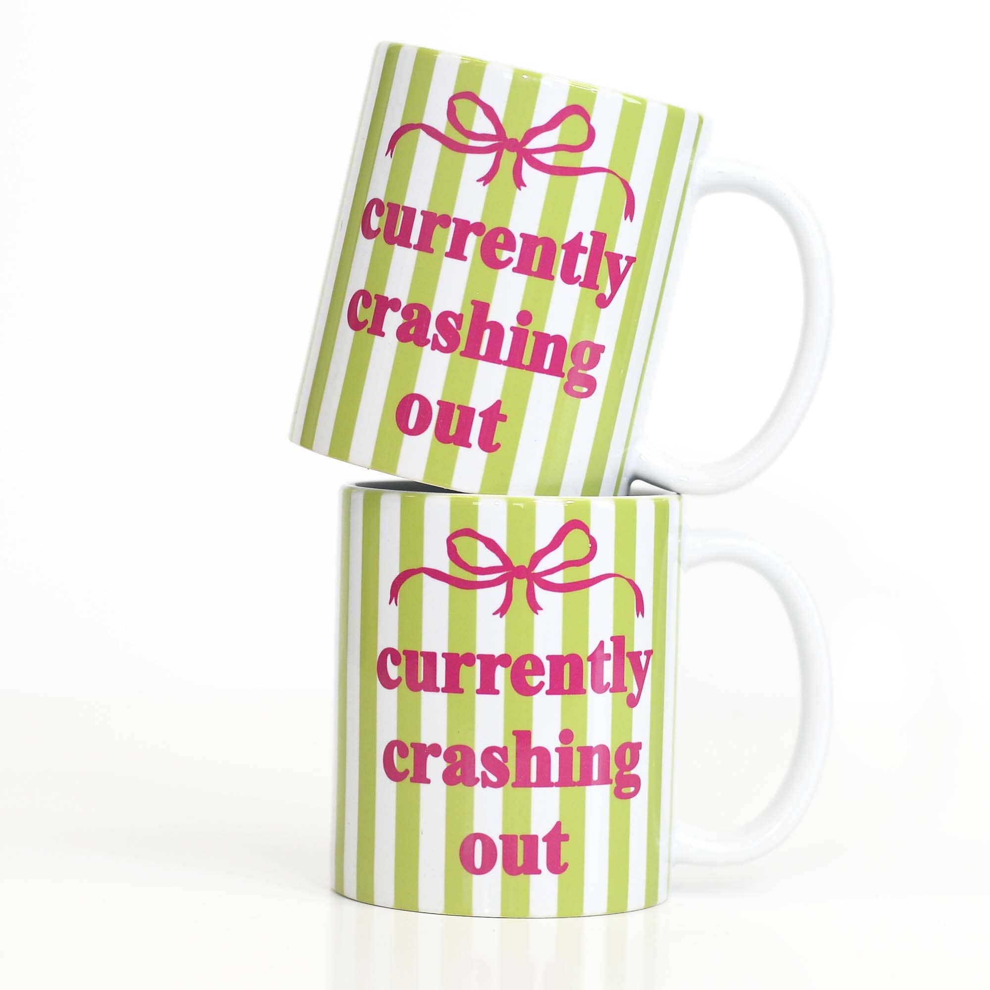 Currently Crashing Out Funny Mug, Crashing Out Coffee Mug