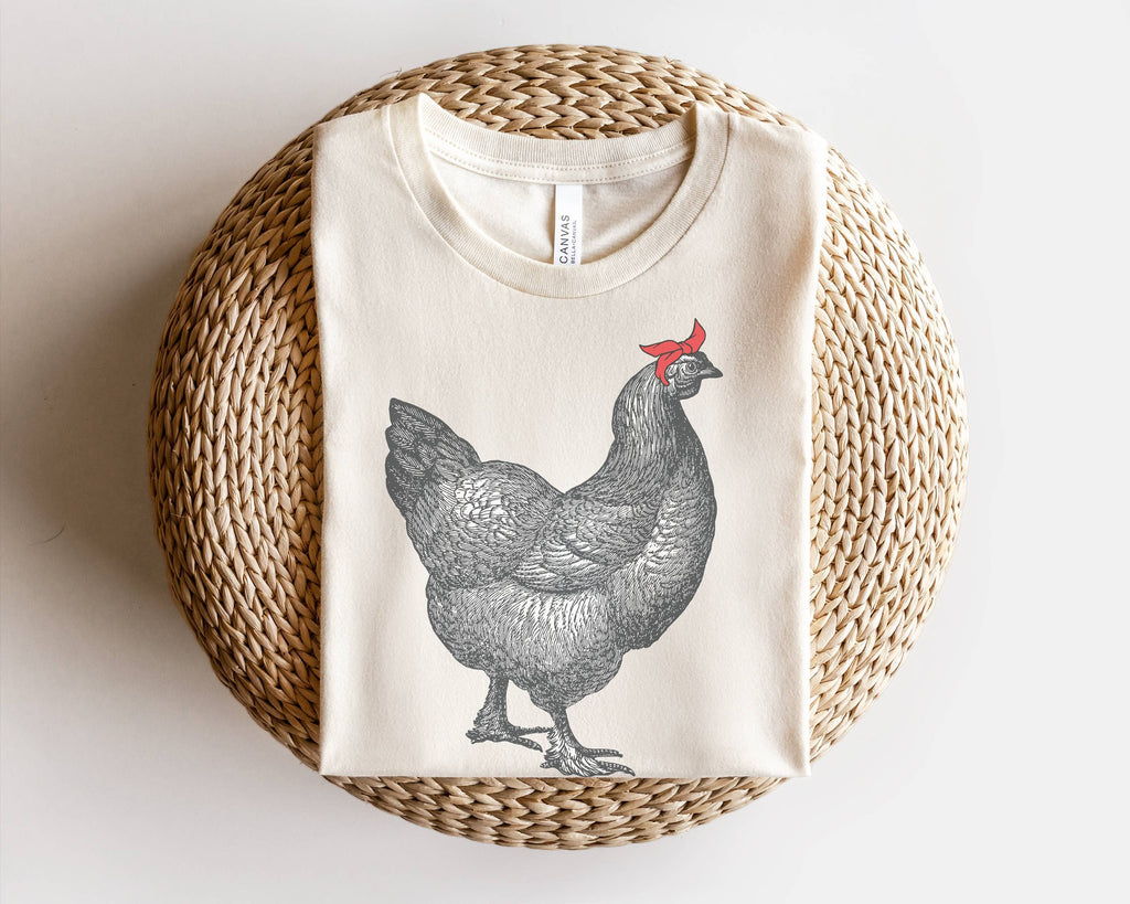 Chicken with Bandana Graphic Tee | Women's Western Tees Farm