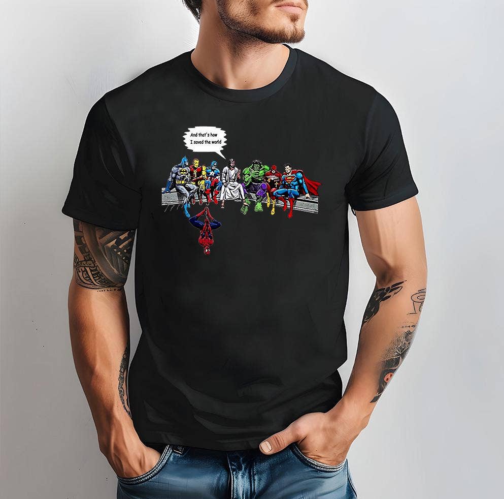 Jesus and Superheroes Tee, Funny Christian Shirt