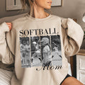 Custom Softball Mom Brushstroke Photo Tee
