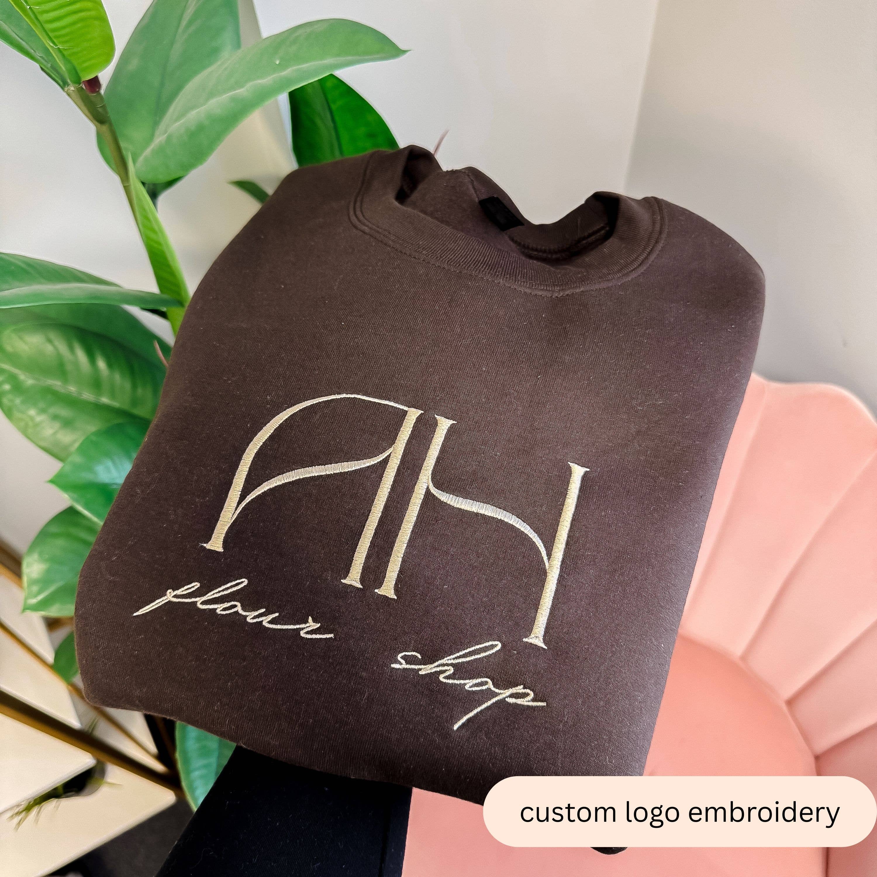 Logo Embroidery, Embroidered Sweatshirt, Custom Merch