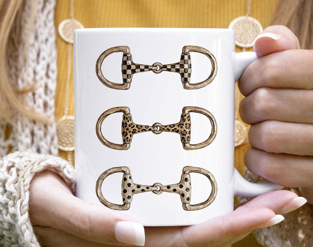 Brushstroke Horse Bit Western Cowgirl Coffee Mug