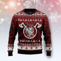 Fa-la-la-la Valhalla-la Viking Christmas Wool Ugly Knitted Ugly Christmas Sweater