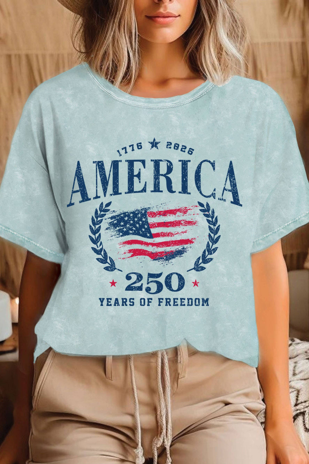 America 250 Years of Freedom Mineral Graphic Tshirts