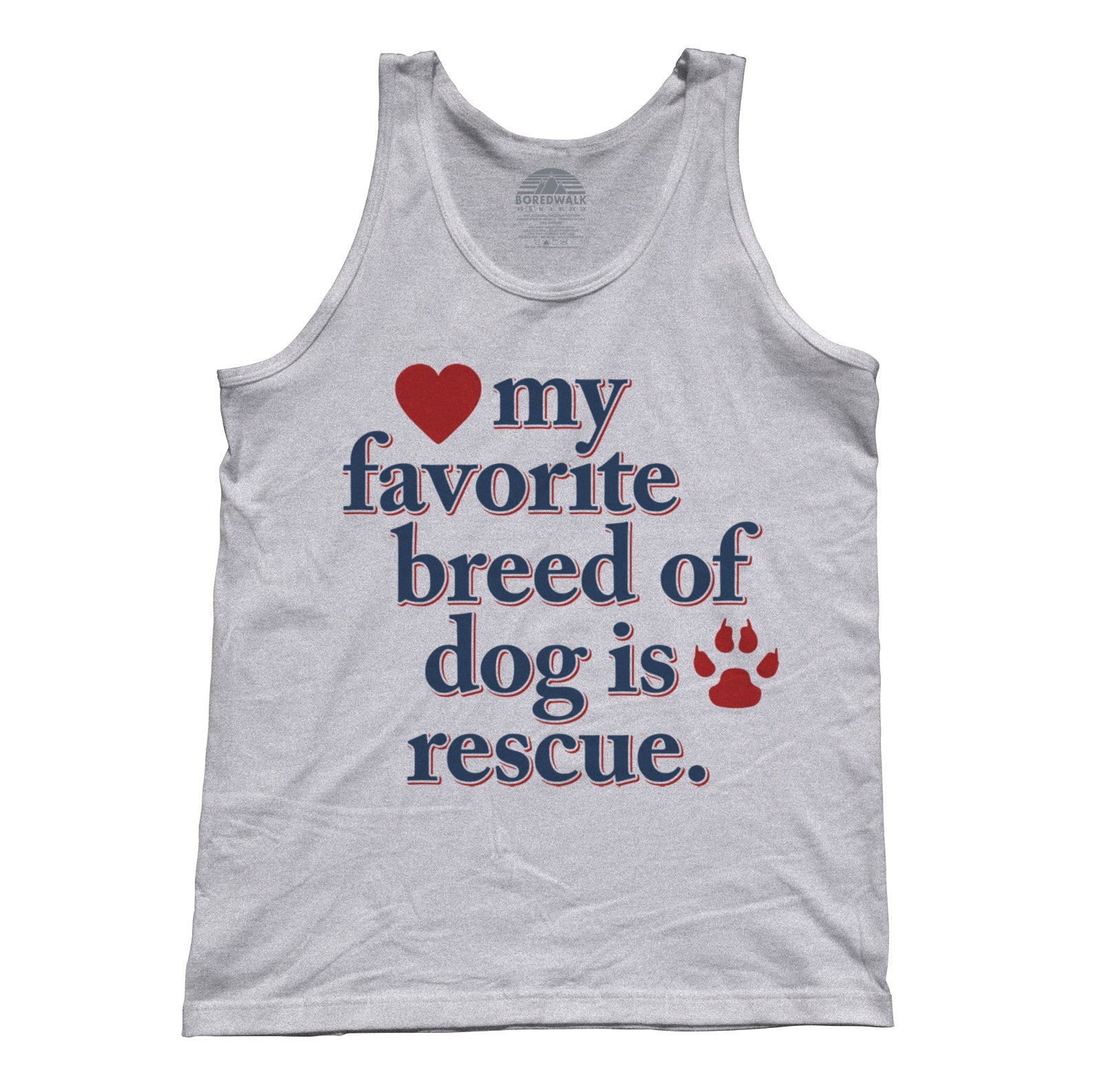 Unisex My Favorite Breed Of Dog Is Rescue Tank Top