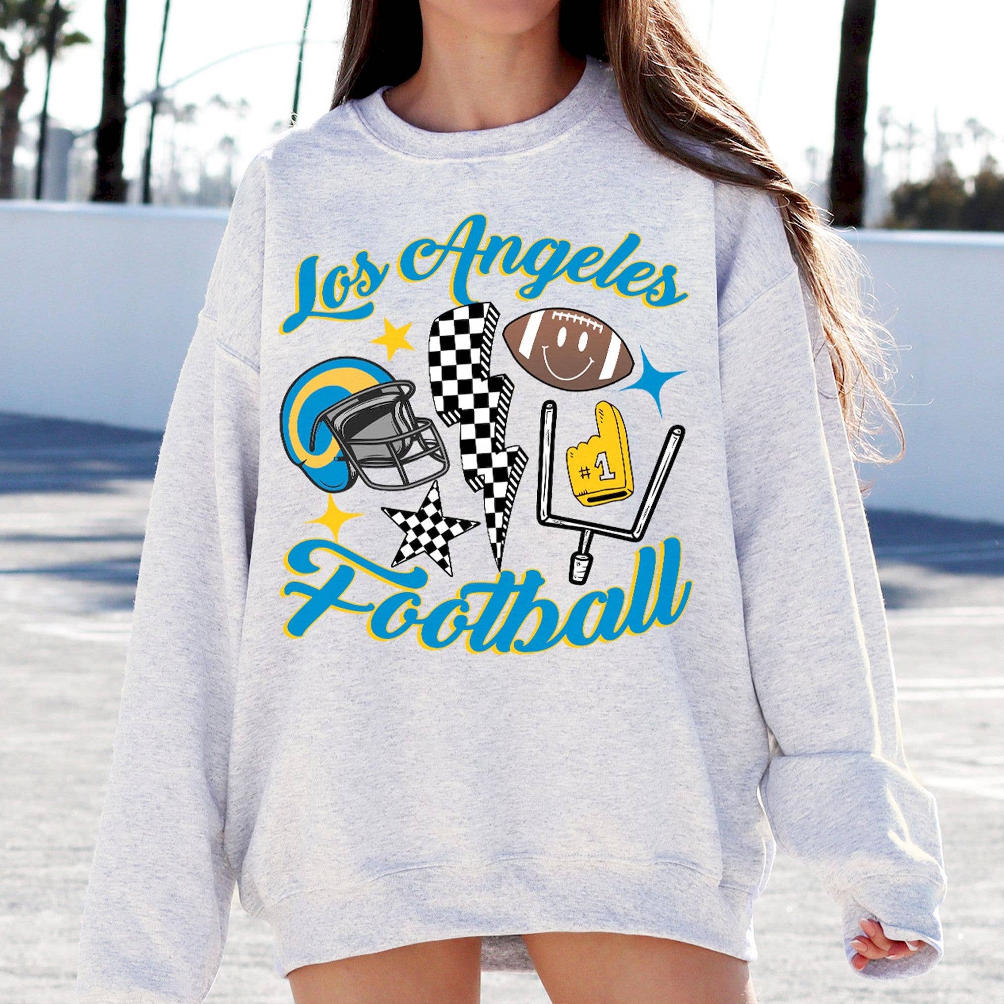 Vintage Los Angeles Rams Football T- Sweatshirt – Retro Crew