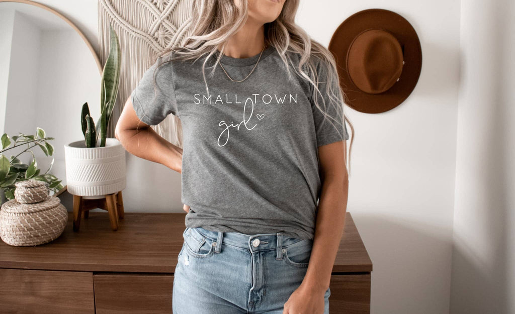 Small Town Girl Grey Western Everyday Graphic Tee
