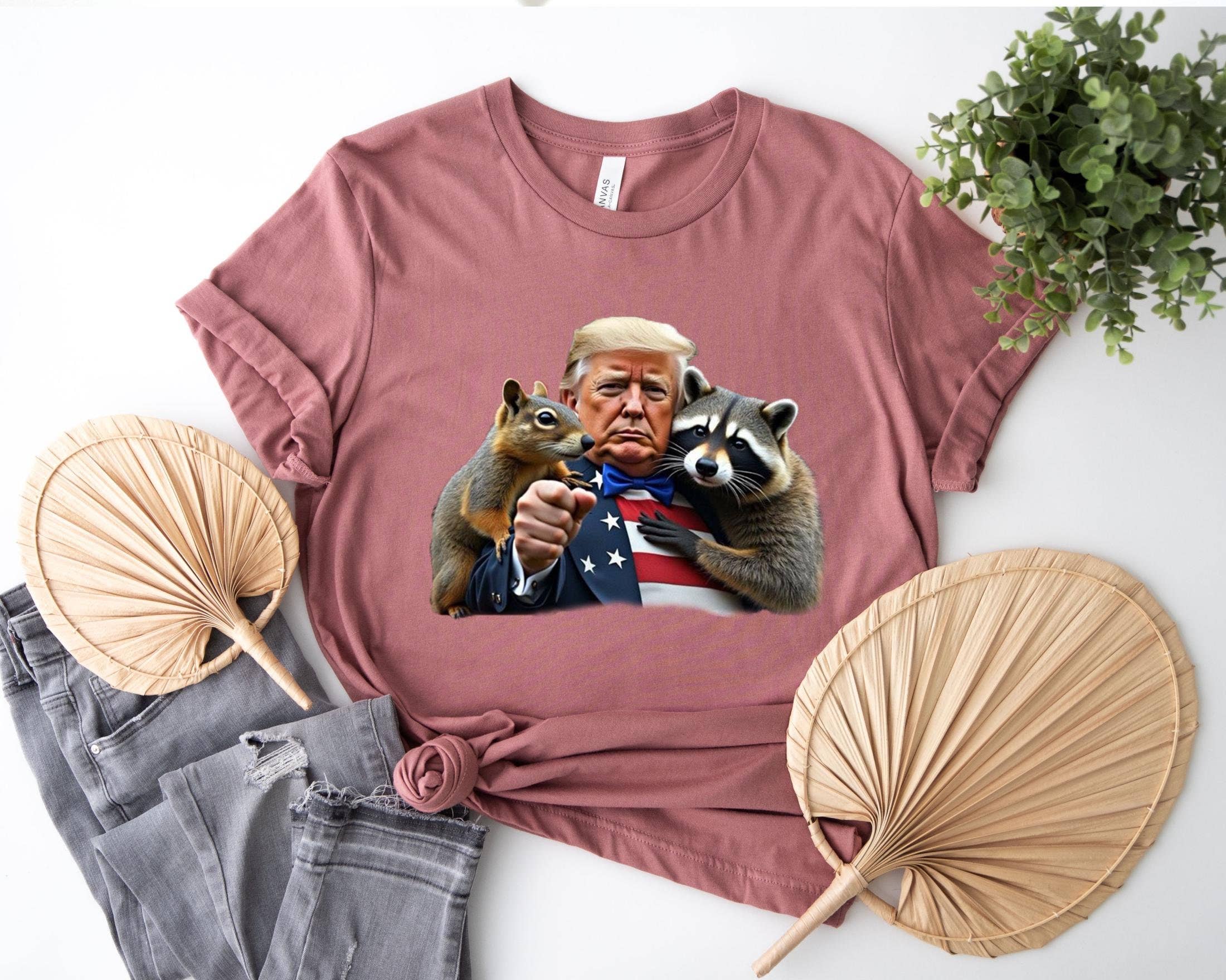 Trump Raccoon Meme T-Shirt  Funny Peanut Squirrel Tee