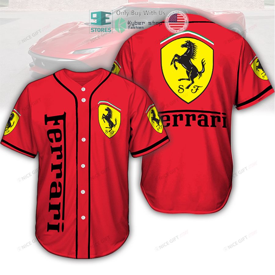 BEST Ferrari red Baseball Jersey