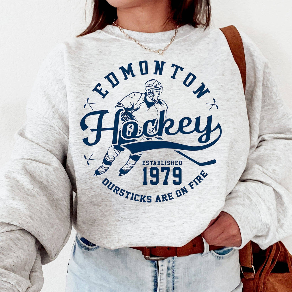 Vintage Edmonton Oilers Est 1979 Retro Ice Hockey Sweatshirt