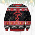 Fireball Cinnamon Whiskey Christmas Wool Ugly Knitted Ugly Christmas Sweater