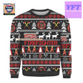 Firefighter Fire Engine Reindeer Fireman Brother Dad 3d Ugly Christmas Sweater