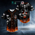 BEST Five Fire Skull Baseball Shirt