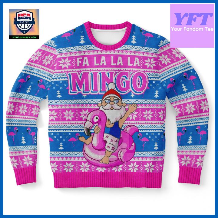 Flamingo Xmas Santa Bird Camping 3d Ugly Christmas Sweater