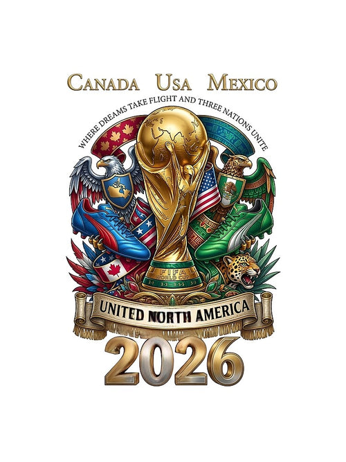2026 World Cup USA Canada Mexico Trophy Emblem by Sovereign Supply Co.