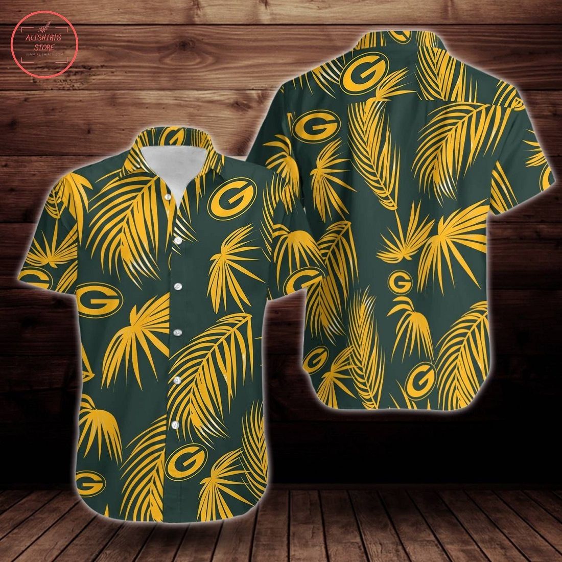 Floral Pattern Honoring the Green Bay Packers Hawaiian Shirt