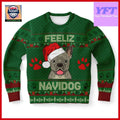 French Bulldog Feliz Navidog Animal Lover Dog Parent 3d Ugly Christmas Sweater
