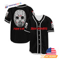 Friday 13th Jason Voorhees Mask Black Baseball Jersey