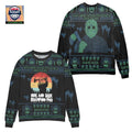 Friday The 13th Jason Voorhees Hide And Seek Champion 1980 Ugly Christmas Sweater Black