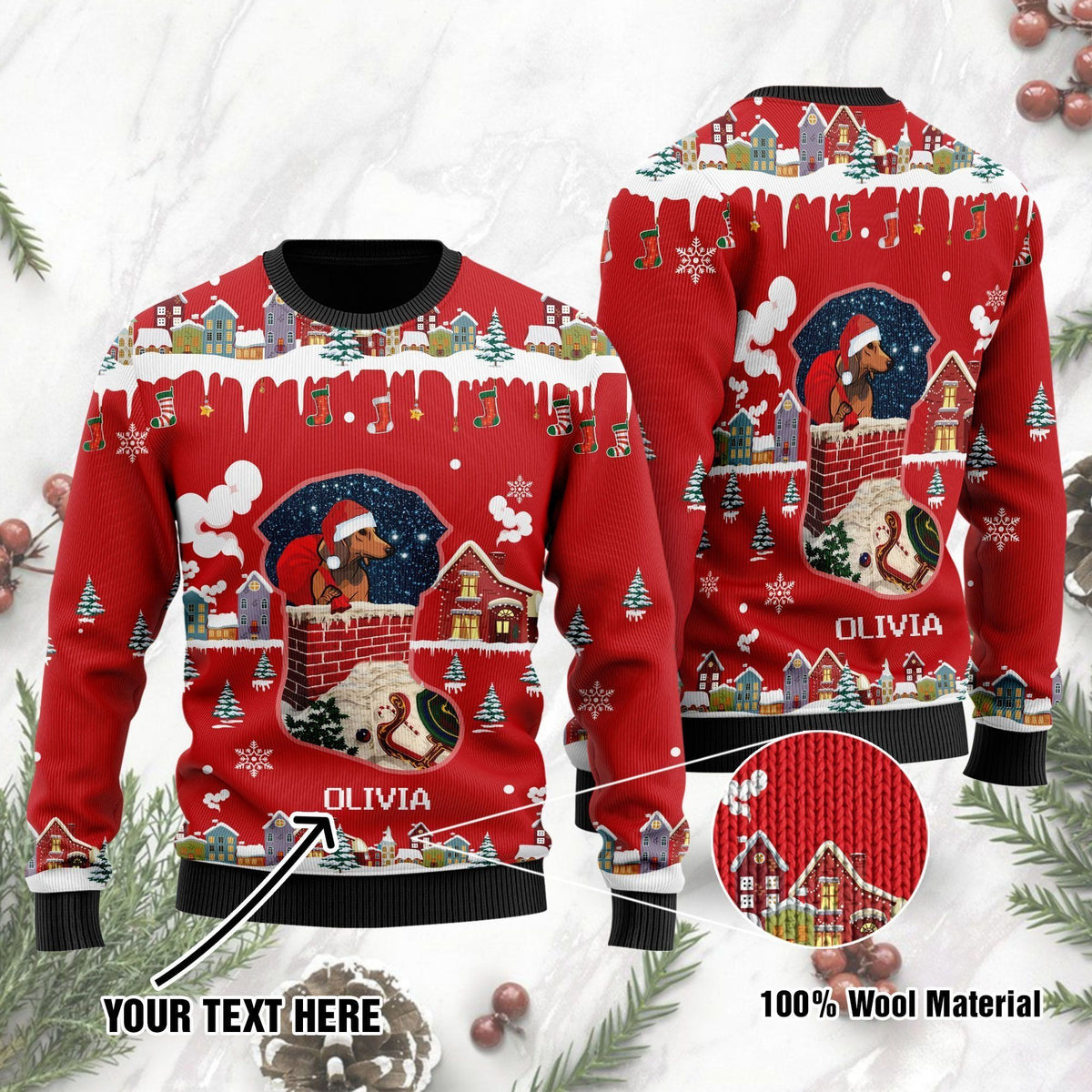 Funny Dachshund Santa Claus Custom Ugly Christmas Sweater For Corgi Lovers On Christmas Days