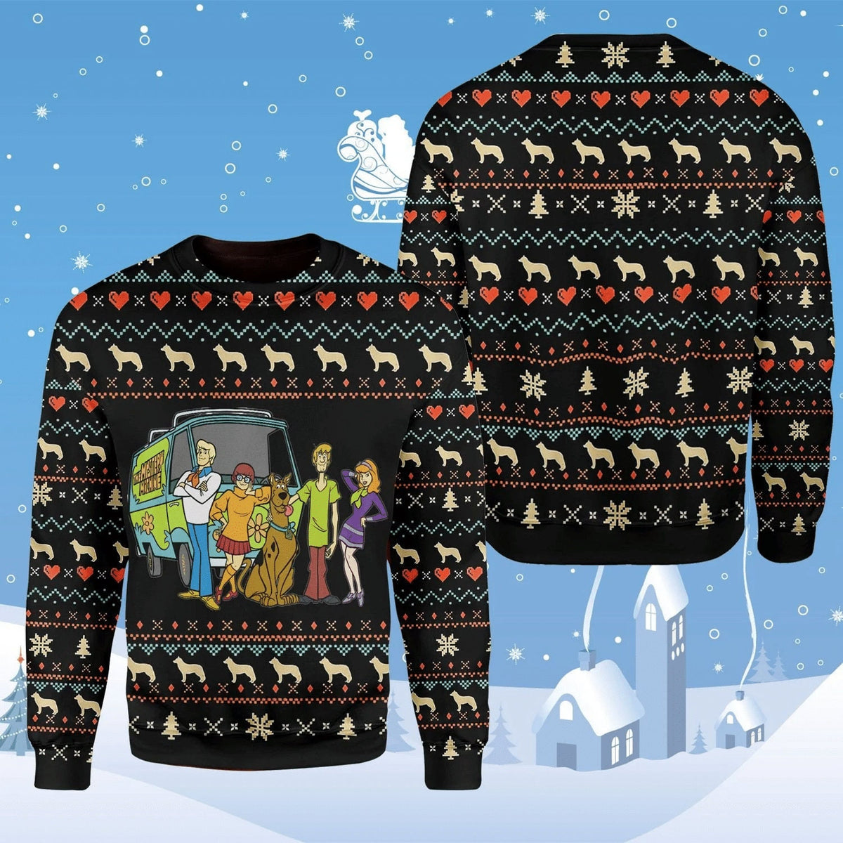 Funny Great Dane Friends Christmas Wool Ugly Knitted Ugly Christmas Sweater