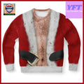 Funny Santa Claus Ho Ho Ho Gag For Funny Xmas 3d Ugly Christmas Sweater