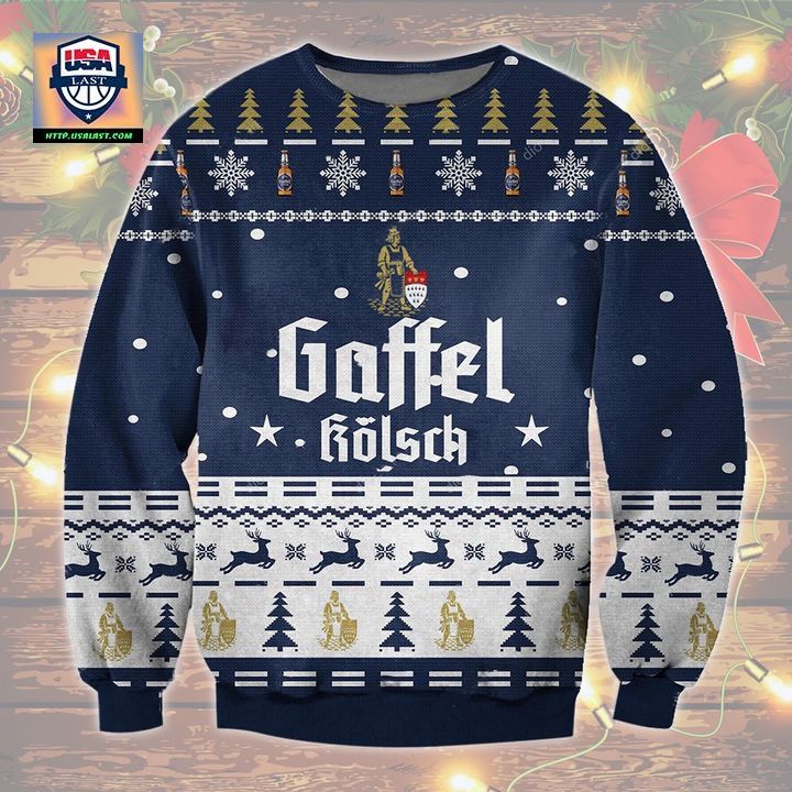 Gaffel Kolsch Beer Ugly Christmas Sweater