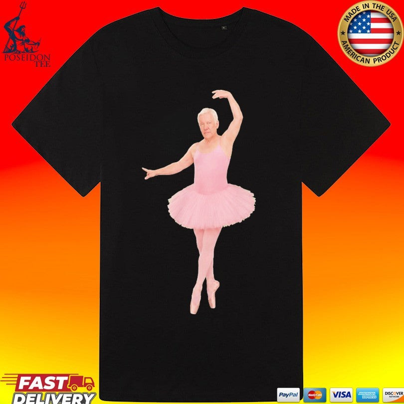 Geddy Lee Wearing Pink Ballerina Alex Lifeson T-shirt
